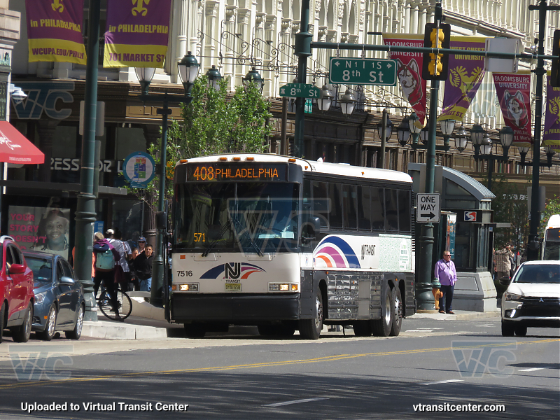 NJ Transit 7516 on Route 408
Route 408 to Philadelphia
