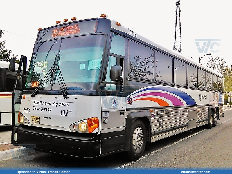 NJ Transit 7116
NOT IN SERVICE
Motor Coach Industries D4500CT
Toms River Terminal, Toms River, NJ
May 7th 2014
Keywords: NJT;MCI D4500CT