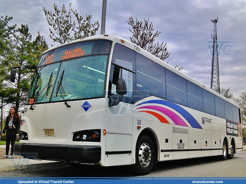 NJ Transit 7201 on route 137
137 to New York (Garden State Parkway Express)
Designline EcoCoach CNG

May 7th 2014
