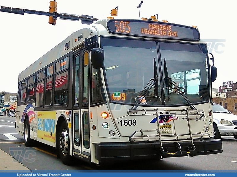 NJ Transit 1608 on route 505
505 to Margate, Franklin Avenue
North American Bus Industries (NABI) 31LFW
Atlantic Avenue at Ohio Avenue, Atlantic City, NJ
May 7th, 2014
Keywords: NJT;NABI 31LFW