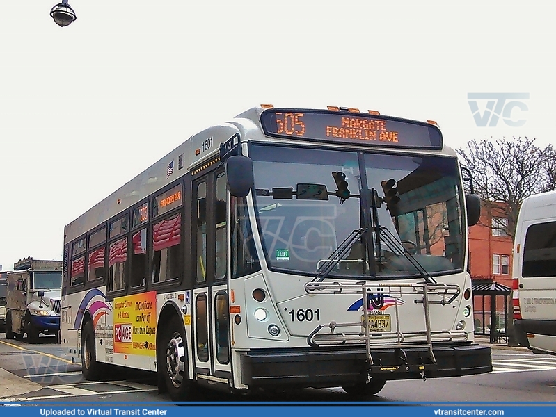 NJ Transit 1601 on route 505
505 to Margate, Franklin Avenue
North American Bus Industries (NABI) 31LFW
May 7th, 2014
Keywords: NJT;NABI 31LFW