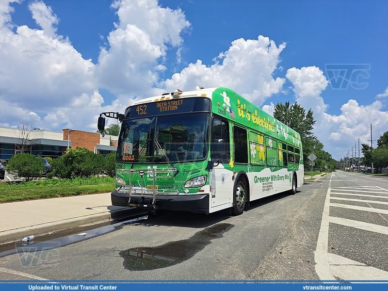 NJ Transit 22903 on Route 452
Route 452 to Camden 36th Street Station
New Flyer XE40 "Xcelsior"
Kroc Center, Camden, NJ
Keywords: NJT;Xcelsior