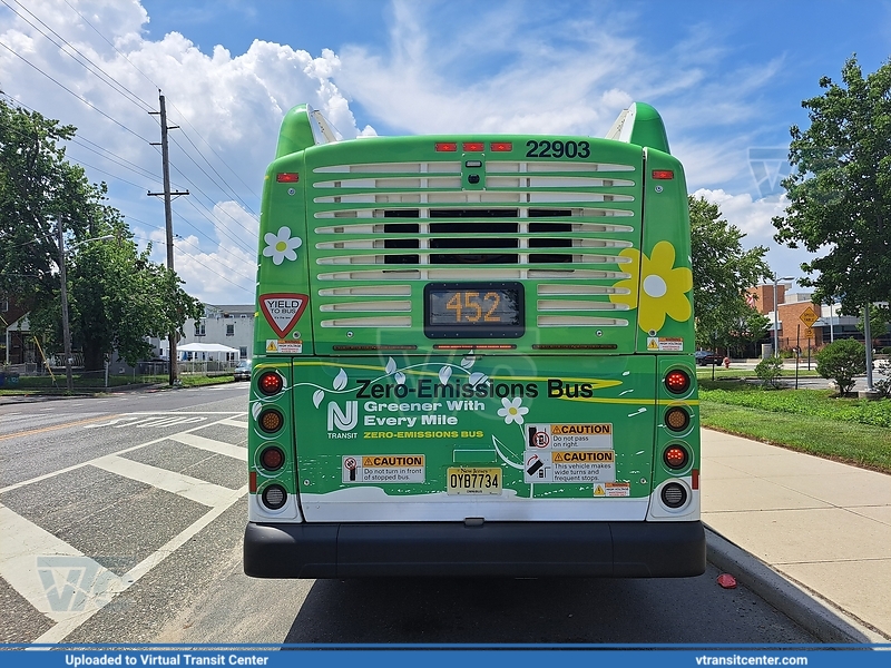 NJ Transit 22903 on Route 452
Route 452 to Camden 36th Street Station
New Flyer XE40 "Xcelsior"
Kroc Center, Camden, NJ
Keywords: NJT;Xcelsior