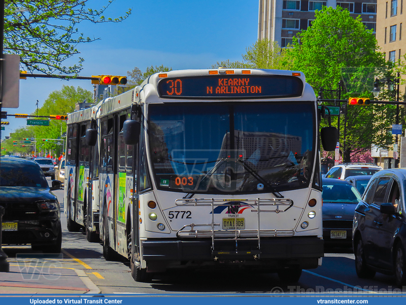 NJ Transit 5772 on route 30
30 to North Arlington
NABI 416.15
Broad Street at Green Street, Newark, NJ
Keywords: NJT;NABI 416