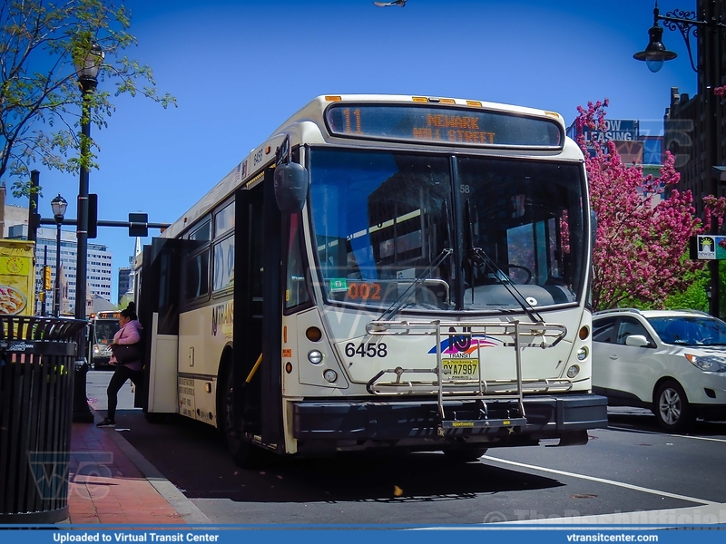 NJ Transit 6458 on route 11
11 to Newark Hill Street
NABI 416.15
Broad Street at Cedar Street, Newark, NJ
Keywords: NJT;NABI 416