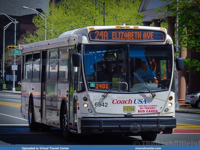 NJ Transit Bus - Coach USA 6542 on Route 24A - VTC Multimedia