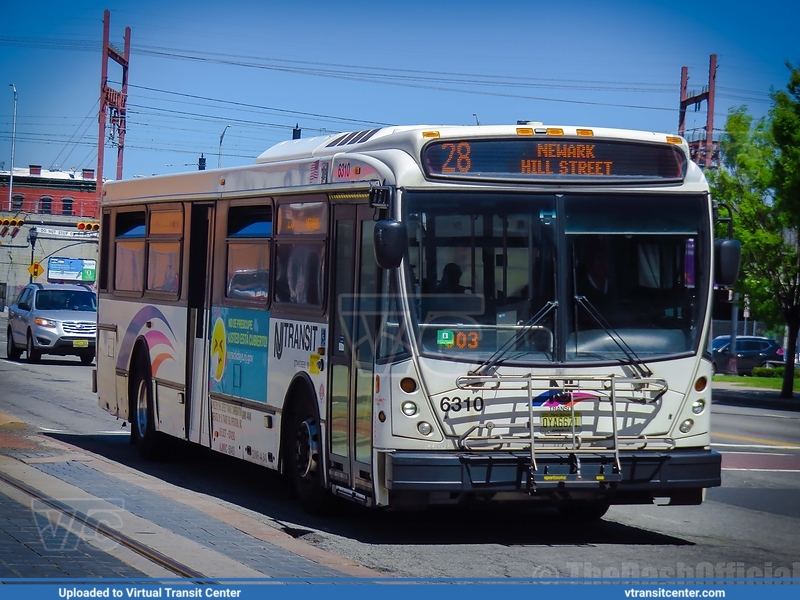 NJ Transit 6310 on route 28
28 to Newark Hill Street
NABI 416.15
Broad Street at Washington Street, Newark, NJ
Keywords: NJT;NABI 416