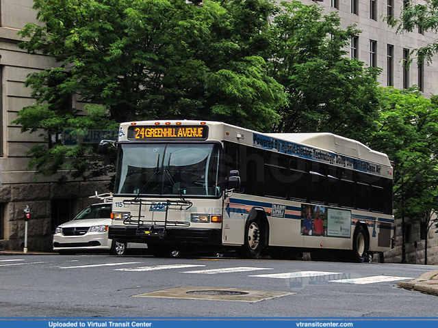 Delaware Area Regional Transit 115 on route 24
24 to Greenhill Ave
Gillig Low Floor
10th and King Streets, Wilmington, DE
June 5th, 2017
Keywords: DART First State;Gillig Low Floor