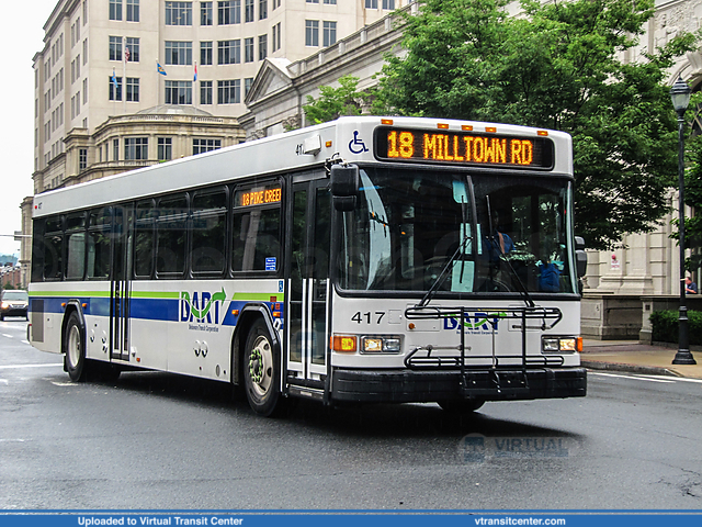 Delaware Area Regional Transit 417 on route 18
18 to Pike Creek via Milltown Road
Gillig Low Floor
10th and King Streets, Wilmington, DE
June 5th, 2017
Keywords: DART First State;Gillig Low Floor