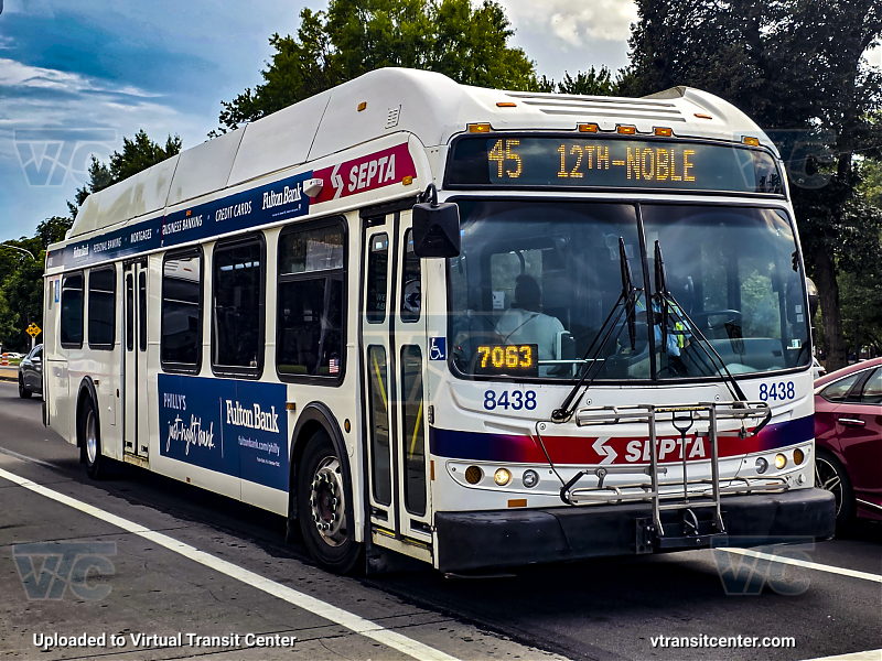 SEPTA 8438 on Route 45
Route 45 to 12th-Noble
