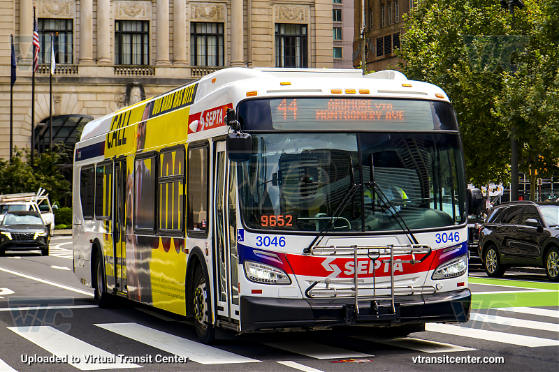 SEPTA 3046 on Route 44
Route 44 to Ardmore via Montgomery Avenue
Keywords: SEPTA Bus;New Flyer XDE40