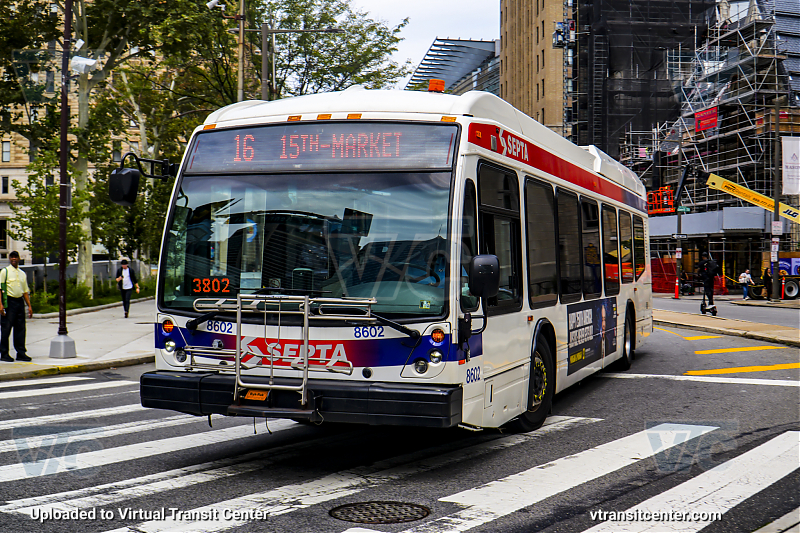 SEPTA 8602 on Route 16
Route 16 to 15th-Market
Keywords: SEPTA Bus;NovaBus LFS HEV