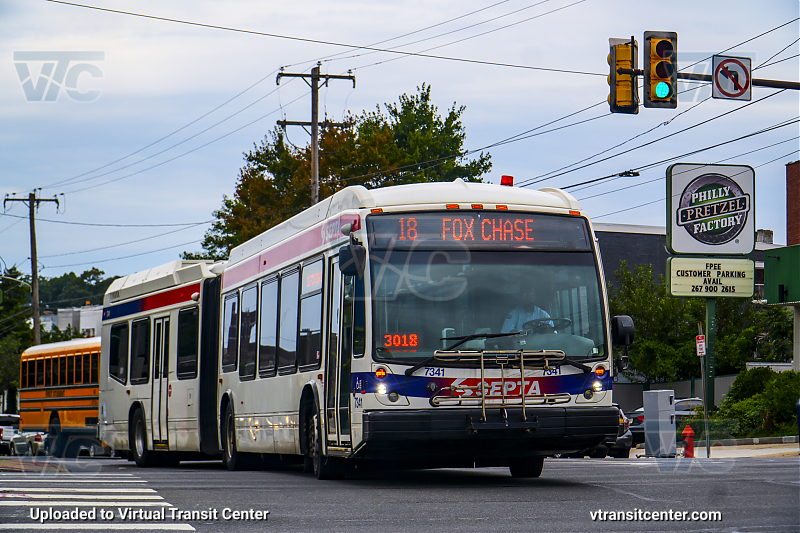 SEPTA 7341 on Route 18
Route 18 to Fox Chase
Keywords: SEPTA Bus;NovaBus LFS Artic