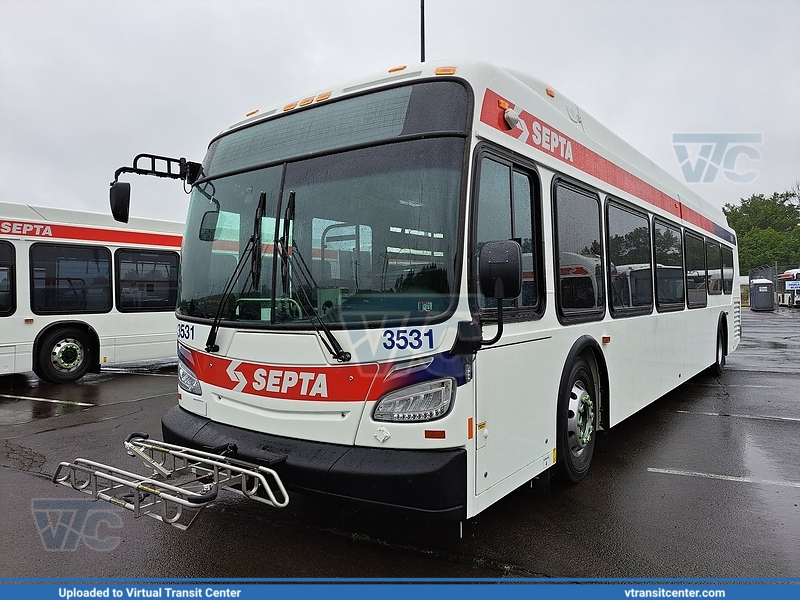 SEPTA 3531 at the 2023 Bus Roadeo
Not in Service
New Flyer XDE40
Cornwells Heights Station, Cornwells Heights, PA
