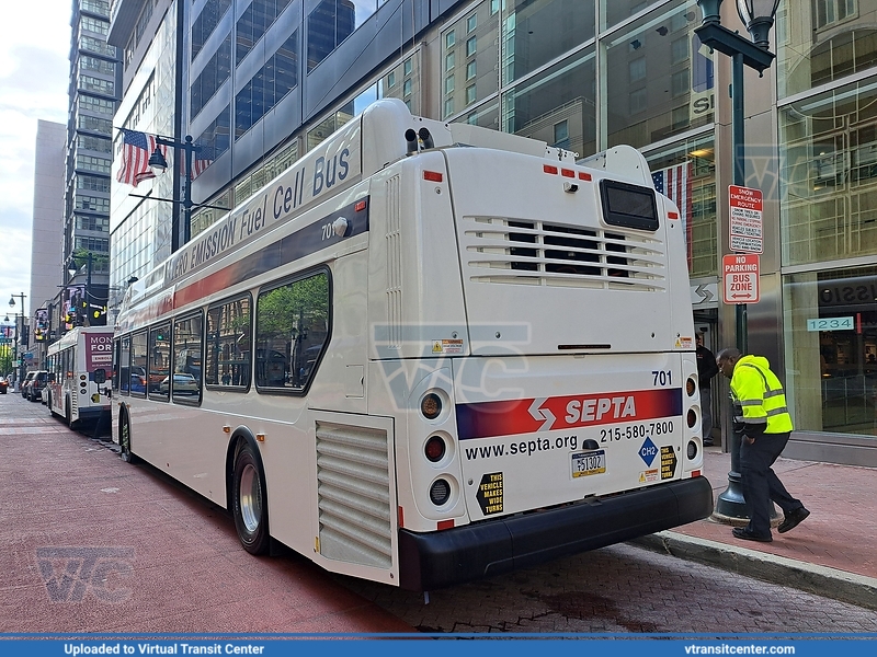 SEPTA 701 Rear
Not in Service
New Flyer XHE40
SEPTA Headquarters (1234 Market St) Philadelphia, PA
