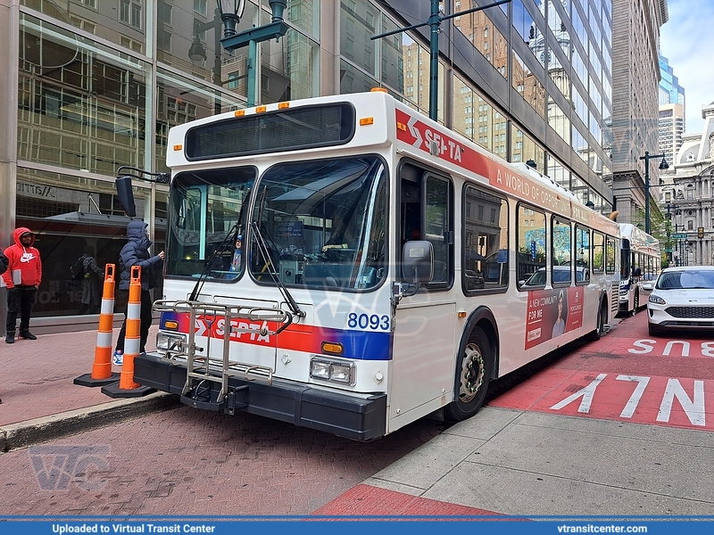 SEPTA 8093 Retiring
Not in Service
New Flyer D40LF
SEPTA Headquarters (1234 Market St) Philadelphia, PA
