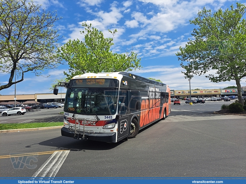 SEPTA 3445 on Route 47M
Route 47M to 9th-Spring Garden
New Flyer XDE40
