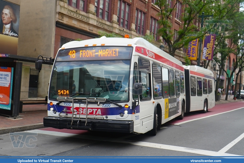 SEPTA 7300 on route 48
Route 48 to Front-Market
NovaBus LFS Artic
Keywords: SEPTA;XDE40