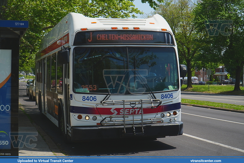 SEPTA 8406 on Route 41
Route 41 to Chelten-Wissahickon (Still using former route J signs)
New Flyer DE40LFR
Keywords: SEPTA;DE40LFR