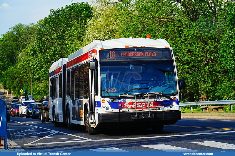 SEPTA 7345 on Route 18
Route 18 to Cedarbrook Plaza
NovaBus LFS Artic
Keywords: SEPTA;NovaLFSA