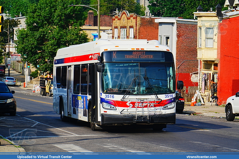 SEPTA 3516 on Route K
Route K to Arrott Transit Center
New Flyer XDE40
Keywords: SEPTA;XDE40