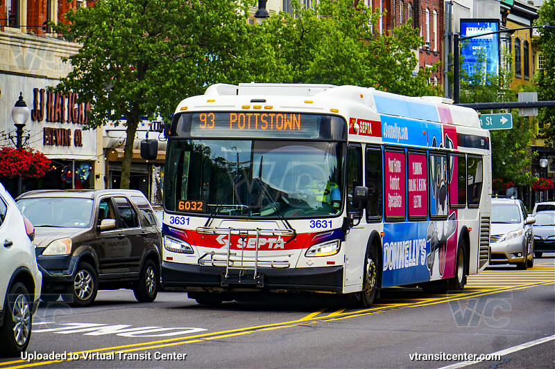 SEPTA 3631 on Route 93
Route 93 to Pottstown
Keywords: SEPTA Bus;New Flyer XDE40