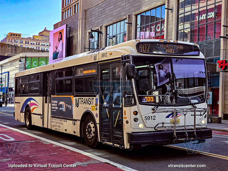 NJ Transit 5912 on Route 407
Route 407 to Moorestown Mall
NABI 416.15
