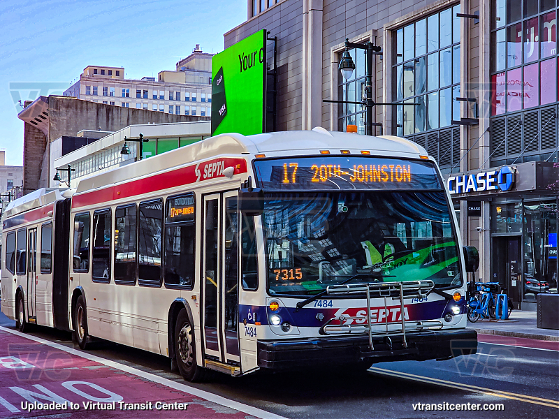 SEPTA 7484 on Route 17
Route 17 to 20th-Johnston
Keywords: SEPTA;NovaBus LFS Artic
