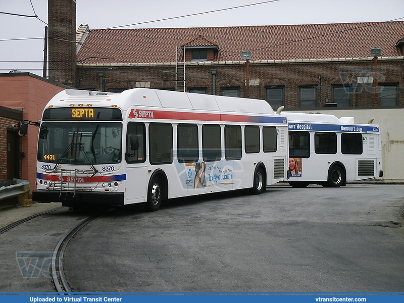 SEPTA 8370
Not In Service
New Flyer DE40LFR
November 22nd, 2010

