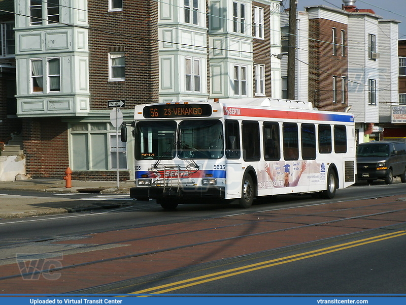 SEPTA 5635 on Route 56
Route 56 to 23-Venango
New Flyer D40LF
Erie Avenue west of M Street, Philadelphia, PA
November 22nd 2010
Keywords: SEPTA;D40LF
