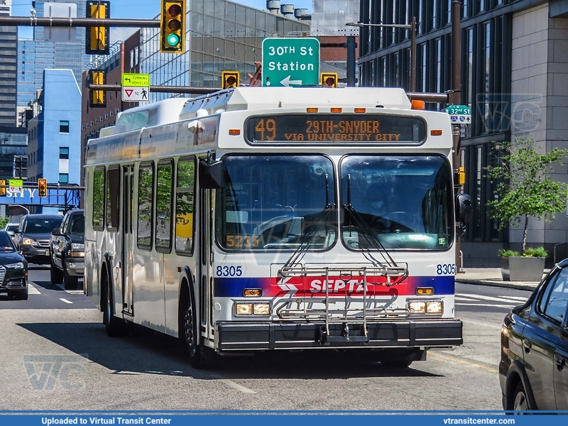 SEPTA 8305 on route 49
Route 49 to 29th-Snyder
New Flyer DE40LF
Market Street and JFK Boulevard, Philadelphia, PA
Keywords: SEPTA;New Flyer DE40LF