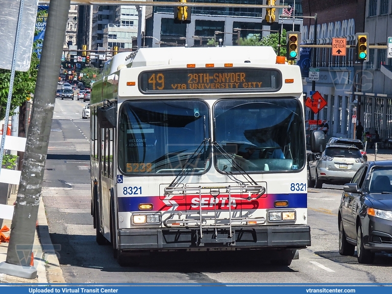 SEPTA 8321 On Route 49
Route 49 to 29th-Snyder
New Flyer DE40LF
Market Street and JFK Boulevard, Philadelphia, PA
Keywords: SEPTA;New Flyer DE40LF