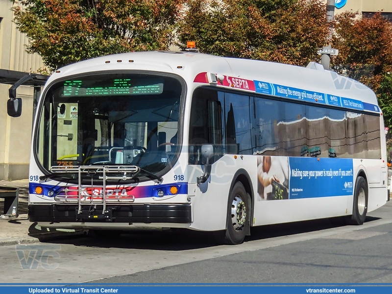 SEPTA 918 on Route 37
Route 37 to PNC Operations Center
Proterra Catalyst BE40
Keywords: SEPTA Bus;Proterra Catalyst BE40;Electric Bus