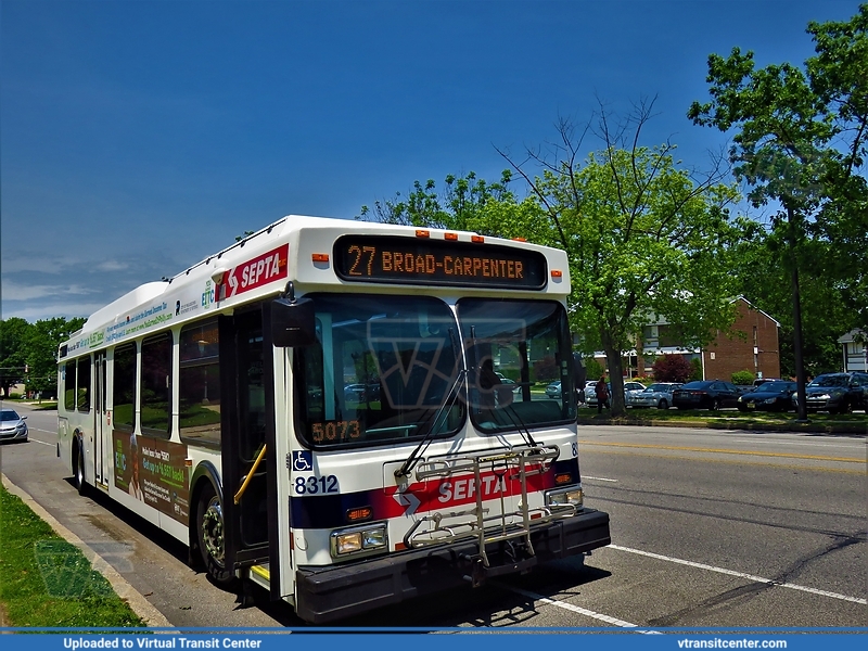 SEPTA 8312 on route 27
Route 27 to Broad-Carpenter
New Flyer DE40LF
Henry and Port Royal Avenues, Philadelphia, PA
Keywords: SEPTA;New Flyer DE40LF