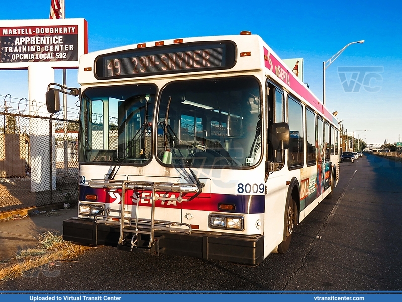 SEPTA 8009 on route 49
Route 49 to 29th and Snyder via University City
New Flyer D40LF
Vare an Snyder Avenues, Philadelphia, PA
Keywords: SEPTA;New Flyer D40LF