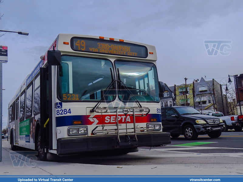 SEPTA 8284 on route 49
Route 49 to 33rd-Dauphin via University City
New Flyer DE40LF
33rd Street and Dauphin Street, Philadelphia, PA, USA
Keywords: SEPTA;New Flyer DE40LF