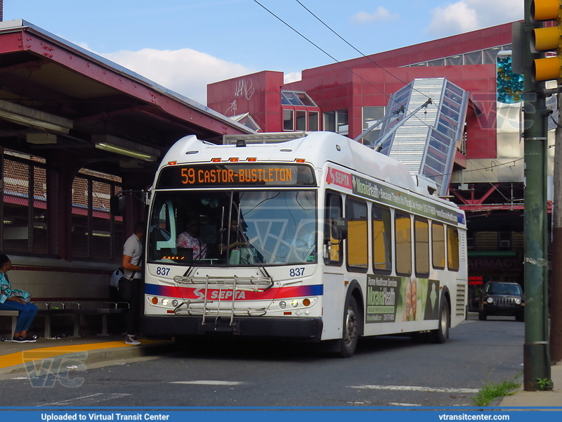 SEPTA 837 on route 59
59 to Buselton-Castor
New Flyer E40LFR
Keywords: SEPTAE40LFR