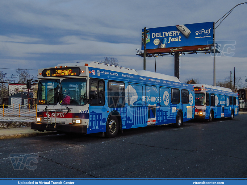 SEPTA 8298 and 8330 on route 49
Route 49 to 29th-Snyder via University City
New Flyer DE40LF
Vare and Snyder Avenues, Philadelphia, PA
Keywords: SEPTA;New Flyer DE40LF