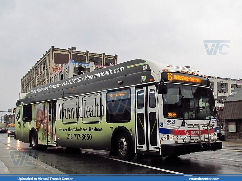 SEPTA 8521 on route 56
Route 56 to Torresdale-Cottman
New Flyer DE40LFR
Wissahickon and Hunting Park Avenues, Philadelphia, PA
Keywords: SEPTA;New Flyer DE40LFR