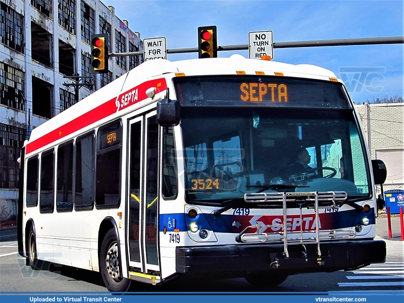 SEPTA 7419
Not in Service
NovaBus LFS Artic
Wissahickon and Hunting Park Avenues, Philadelphia, PA
