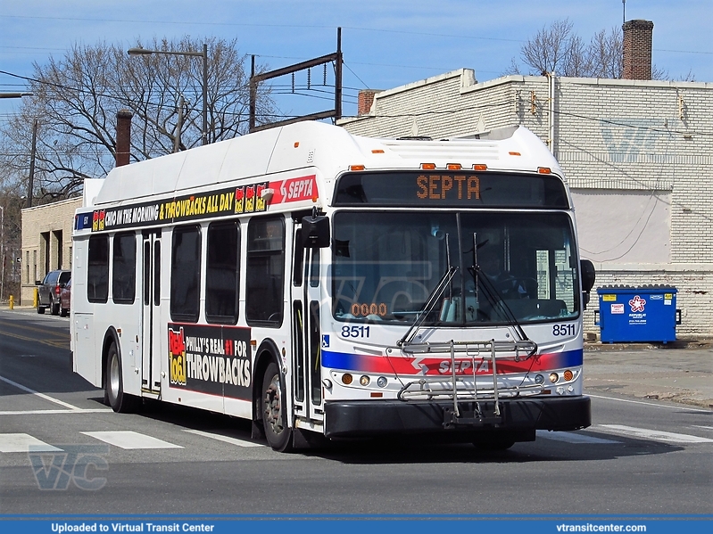 SEPTA 8511
New Flyer DE40LFR
Keywords: SEPTA;New Flyer DE40LFR