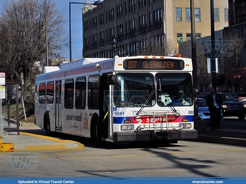 SEPTA 5861 on route 107
Route 107 to Glenolden
New Flyer D40LF
69th Street Transportation Center (South Terminal), Philadelphia, PA
Keywords: SEPTA;New Flyer D40LF