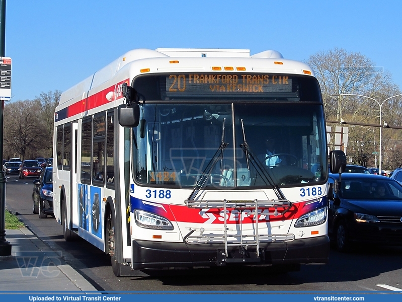 SEPTA 3188 on route 20
Route 20 to Frankford Transportation Center via Keswick
New Flyer XDE40 Xcelsior
Roosevelt Boulevard and Cottman Avenue, Philadelphia, PA
Keywords: New Flyer;XDE40;Xcelsior