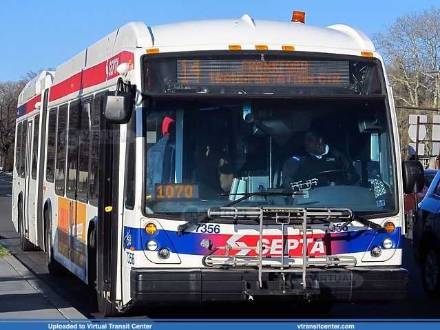 SEPTA 7356 on route 14
Route 14 to Frankford Transportation Center
NovaBus LFS Articulated
Roosevelt Boulevard and Cottman Avenue
Keywords: NovaBus;LFS;Articulated