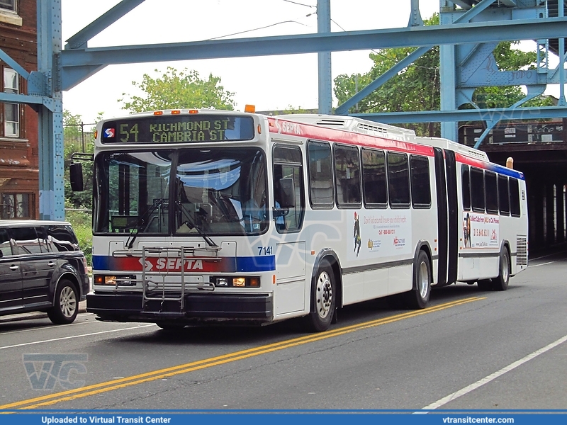 SEPTA 7141 on Route 54
Route 54 to Richmond-Cambria
Neoplan AN460
September 29th, 2011
Keywords: SEPTA;Neoplan