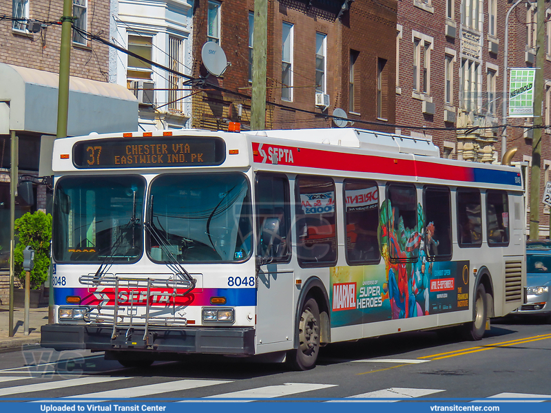 SEPTA 8048 on route 37
37 to Chester Transportation Center via Eastwick Industrial Park
New Flyer D40LF
Snyder Avenue and 15th Street, Philadelphia, PA
Keywords: New Flyer;D40LF