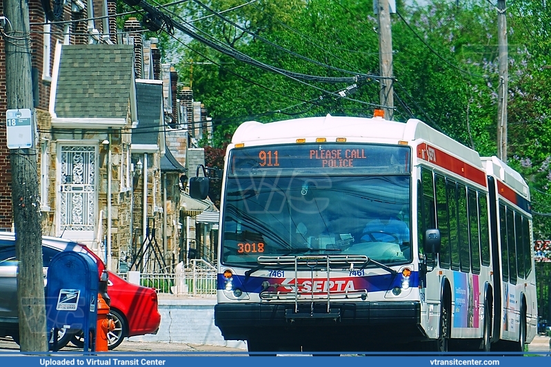 SEPTA 7461 on Route 18
"911 Please Call Police"
NovaBus LFS Artic
Rising Sun and Olney Avenues, Philadelphia, PA
Keywords: SEPTA;NovaLFSA
