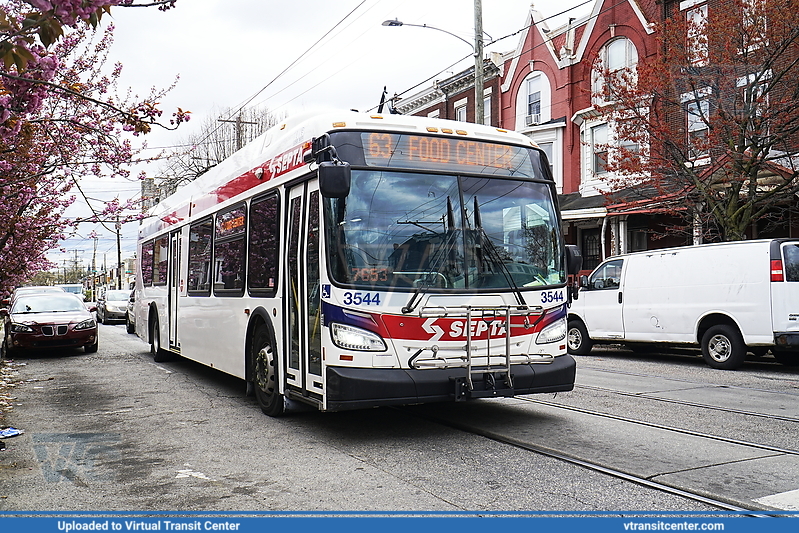 SEPTA 3544 on Route 63
Route 63 to Food Center
New Flyer XDE40
Keywords: SEPTABus;XDE40
