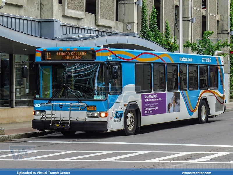 Tompkins Consolidated Area Transit - TCAT 1603 on route 11
11 to Ithaca College, Longview, South Hill Business Park
Gillig Low Floor
Seneca Street & Tioga Avenue, Ithaca, NY
Keywords: Tompkins TCAT;Gillig Low Floor