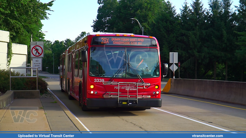 Pittsburgh Regional Transit 3339 on route 28X
28x Airport Flyer
New Flyer D60LFR
Ingram Station (West Busway), Pittsburgh, PA
Keywords: PRT;D60LFR